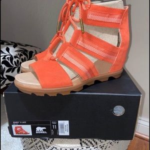 New Sorel Joanie II Lace Ladies Wedge Shoe